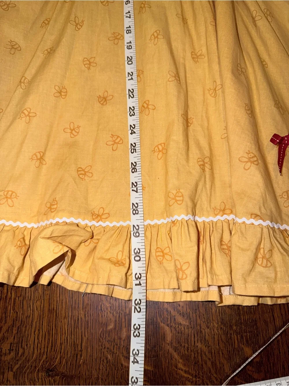 Pooh Yellow & Red Girls' Dress with Hunny Pouch